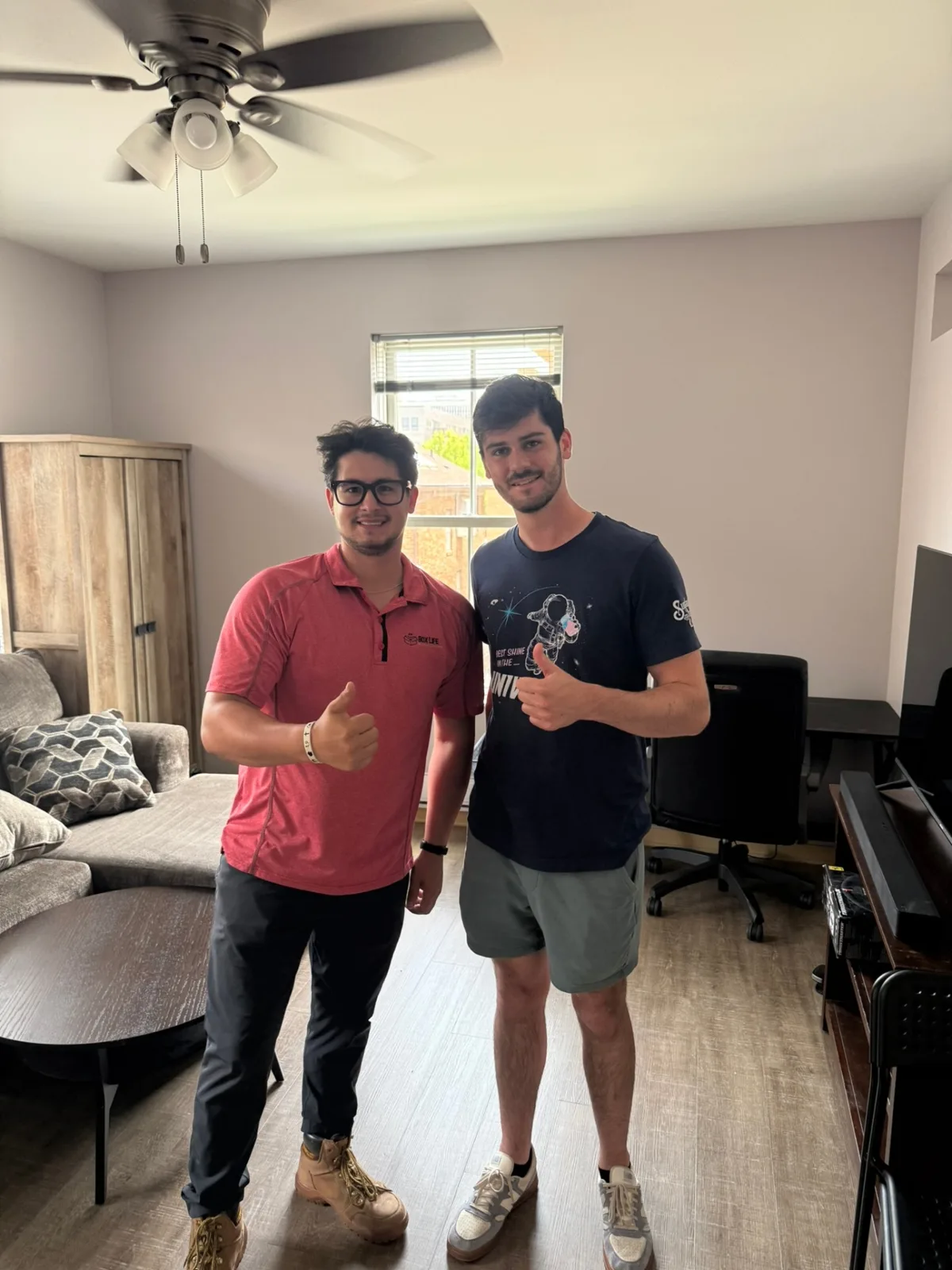 May Move of the Month winner Jay with Box Life Moving crew