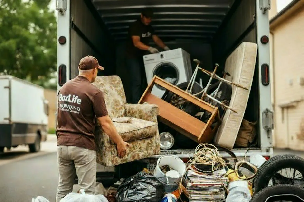 Professional junk removal services in Greater Madison, Wisconsin - experienced movers handling junk removal